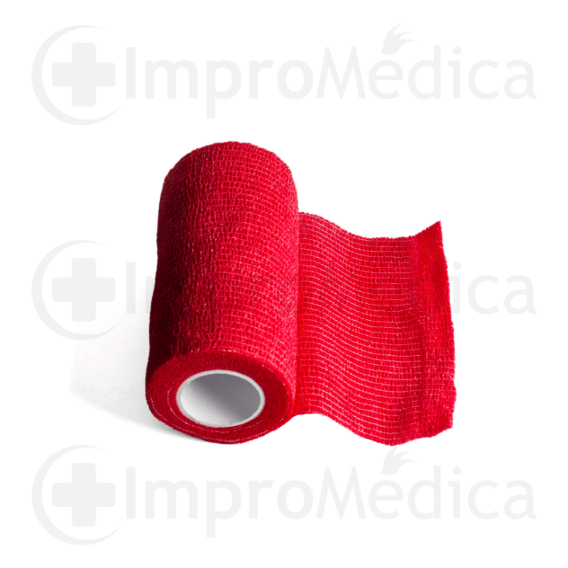 PintoMed 6 vendas autoadhesivas flexibles de color rojo x 7,5 cm x 4,5 m,  vendas elásticas y autoadhesivas para uso médico, deportivo y veterinario.  : : Salud y cuidado personal